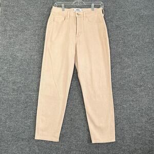 Hollister Jeans Womens 28 Orange Pastel Pants Mom Jeans High Rise Curvy Straight